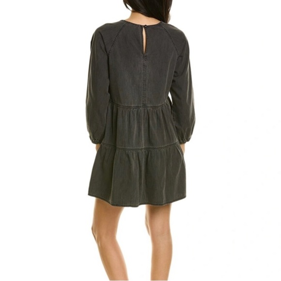 Madewell Denim Raglan-Sleeve Mini Dress in Lunar Wash Size 2X NEW - Picture 2 of 14